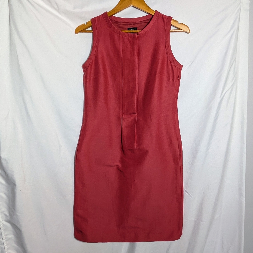 Talbot's‎ Burnt Orange Round Neck Silk/ Cotton Sheath Dress, Office Event Sz 2